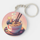 Retro 90er Anime Ramen Noodle ästhetische Kunst Schlüsselanhänger (Rückseite)
