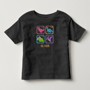 Retro-90er-Arcade-Dinosaurier-Charakterauswahl Kleinkind T-shirt
