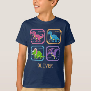 Retro 90er Arcade Dinosaurier Charaktere T-Shirt
