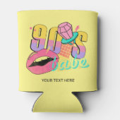 Retro 90er Babe Lips Ring Pop Gelber Aquamariner N Dosenkühler (Rückseite)