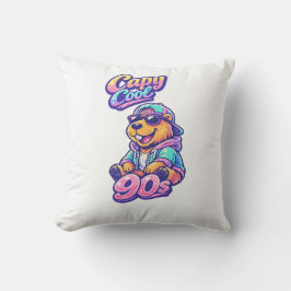 Retro 90er Capy Cool Capybara Wurfkissen Kissen