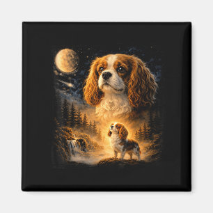 Retro 90er Cavalier King Charles Spaniel heult Magnet