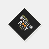 Retro 90er farbenfrohe Bowtie Bachelor Party Black Serviette (Ecke)