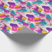 Retro-90er-Fliesenmuster-Party Geschenkpapier (Ecke)