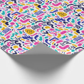 Retro-90er-Fliesenmuster-Party Geschenkpapier (Ecke)