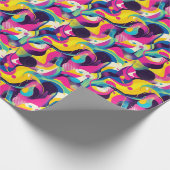 Retro-90er-Fliesenmuster-Party  Geschenkpapier (Ecke)