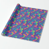 Retro-90er-Fliesenmuster-Party  Geschenkpapier (Ungerollt)