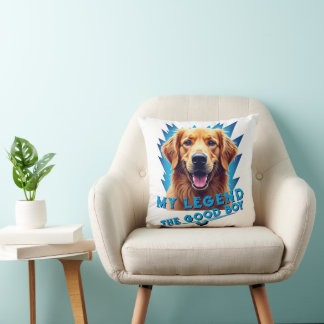 Retro 90er Golden Retriever Maskottchen Individuel Kissen