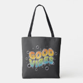 Retro 90er gute Stimmung sprudelnde Graffiti-Typog Tasche (Rückseite)