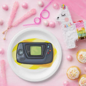 Retro-90er-Handheld-Spielekonsole Gamer Pappteller (Party)