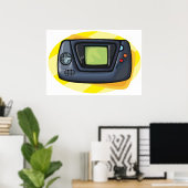 Retro-90er-Handheld-Spielekonsole-Gamer Poster (Heimbüro)