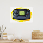 Retro-90er-Handheld-Spielekonsole-Gamer Poster (Küche)