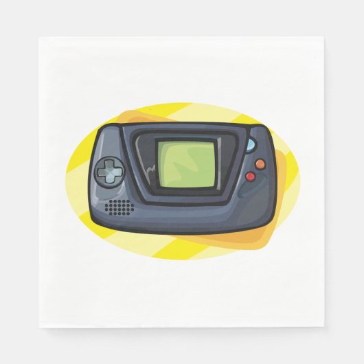 Retro-90er-Handheld-Spielkonsole Gamer Serviette (Vorderseite)