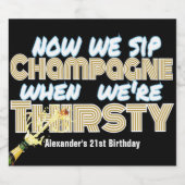 Retro 90er Hip Hop Urban Schaumweinetikett (Einzelnes Label)