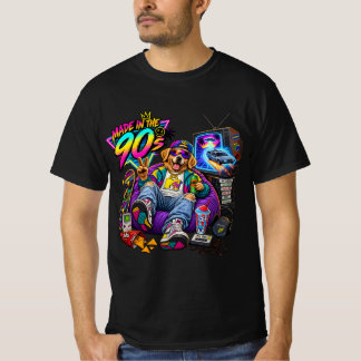 Retro 90er Hunde T-Shirt - Hergestellt in den 90er