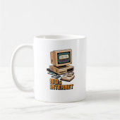Retro 90er Internet Vintage Computer Illustration Kaffeetasse (Links)