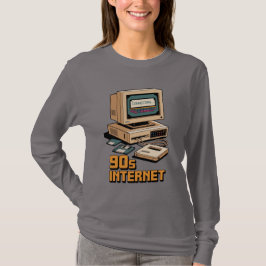 Retro 90er Internet Vintage Computer Illustration T-Shirt