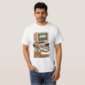 Retro 90er Internet Vintage Computer Illustration T-Shirt (Vorne ganz)