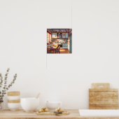Retro 90er Jahre Anime Kitchen Kühlschrank & Table Poster (Küche)