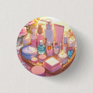 Retro 90er Jahre Anime Skin Care Ästhetik Button