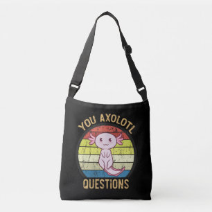 Retro 90er Jahre Du Axolotl Fragen Vintage Sonnenu Tragetaschen Mit Langen Trägern
