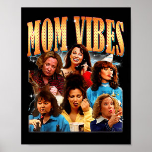 Retro 90er Mama Vibe Shirt Mütter Tag Sonne Mama Poster