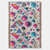 Retro 90er Memphis Geometrisch Neon Fette Wurfdeck Decke (Vorderseite Vertikal)