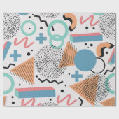 Retro-90er-Memphis-Muster Geschenkpapier (Flach)