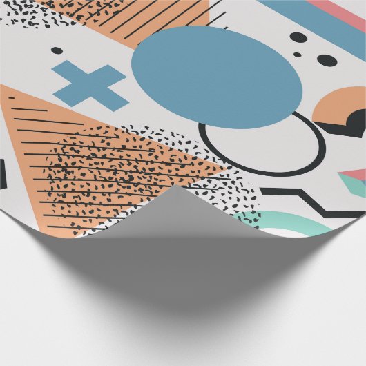 Retro-90er-Memphis-Muster Geschenkpapier (Ecke)