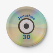 Retro 90er Music Themed 30th Birthday Party Imitat Pappteller (Vorderseite)