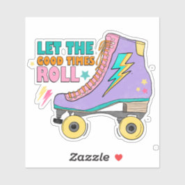 Retro 90er Neon Roller Skate Gute Zeiten Rolle Aufkleber