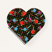Retro 90er Nostalgic Heart Shaped Notebook Mini Notizblock (Vorderseite)
