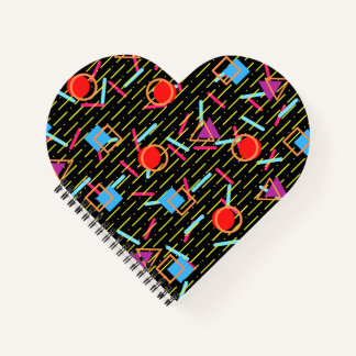Retro 90er Nostalgic Heart Shaped Notebook Mini Notizblock