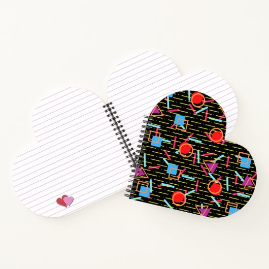 Retro 90er Nostalgic Heart Shaped Notebook Mini Notizblock (Innenseite)