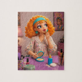 Retro-90er-Nostalgie: 3D-Cartoon-Charakter Rosy Ap Puzzle