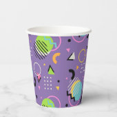 Retro 90er Party Paper Cups Pappbecher (Rückseite)