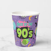 Retro 90er Party Paper Cups Pappbecher (Vorderseite)