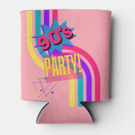 Retro 90er Party Rosa Nostalgischer Geburtstag Dosenkühler