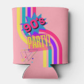 Retro 90er Party Rosa Nostalgischer Geburtstag Dosenkühler (Rückseite)