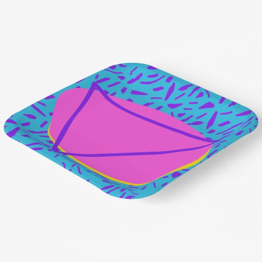 Retro 90er Party Teller (Gewinkelt)