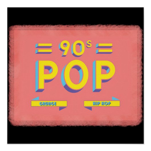 Retro 90er Pop Poster (Vorderseite)
