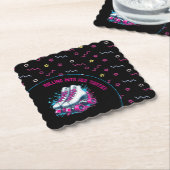 Retro 90er Roller-Skaten-Party Untersetzer (angewinkelt)