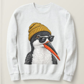 Retro 90er Schwarze Scherenschnabel Vintage Küsten Sweatshirt