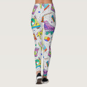 Retro-90er-Skate-Party-Muster Leggings (Rückseite)