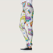 Retro-90er-Skate-Party-Muster Leggings (Links)