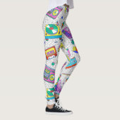 Retro-90er-Skate-Party-Muster Leggings (Rechts)