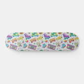 Retro-90er-Skate-Party-Muster Skateboard (Horizontal)