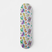 Retro-90er-Skate-Party-Muster Skateboard (Vorne)