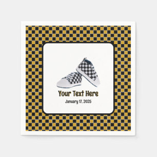 Retro 90er Skater/Hip Hop Checkerboard Kinderschuh Serviette