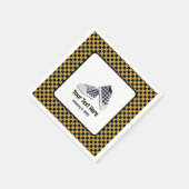 Retro 90er Skater/Hip Hop Checkerboard Kinderschuh Serviette (Ecke)